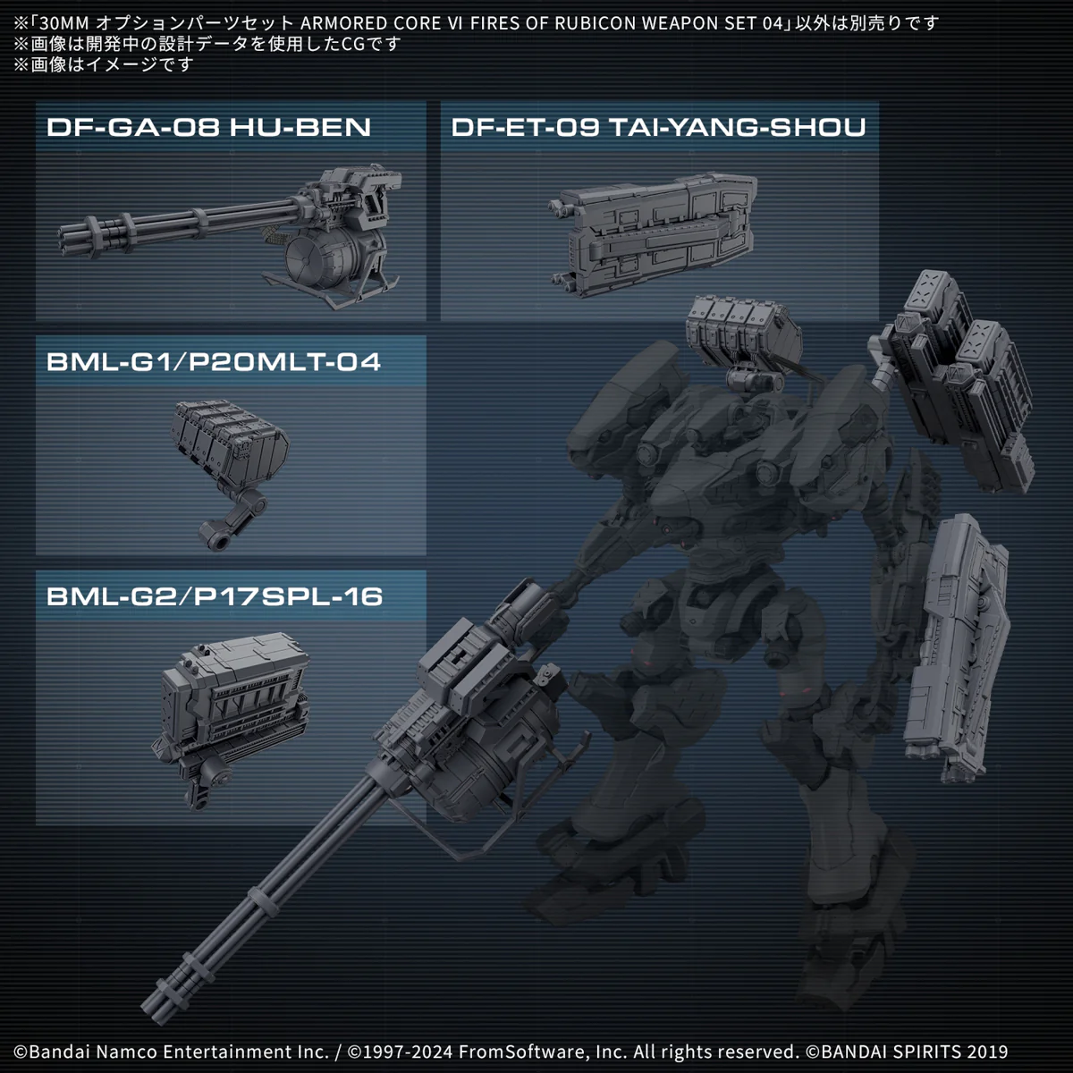 Weapon Set 04 Fires Of Rubicon 30MM Option Parts Set  Armored Core VI