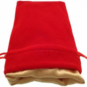 4x6 GD/RD Velvet/Satin Dice Bags - Image 2