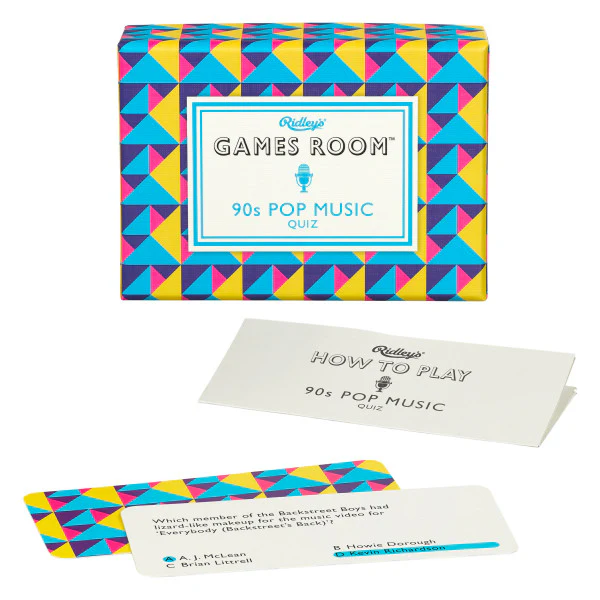 90s pop Music Quiz - Ridleys Games Room