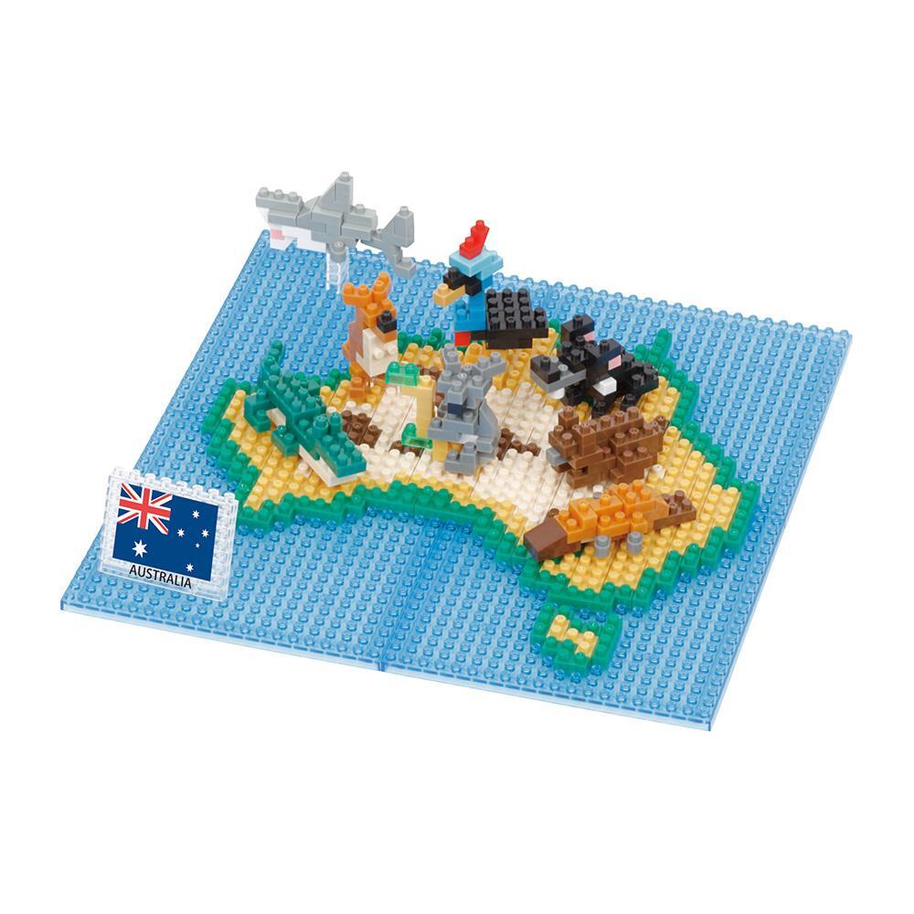 Animals of Australia on Map - Nanoblock