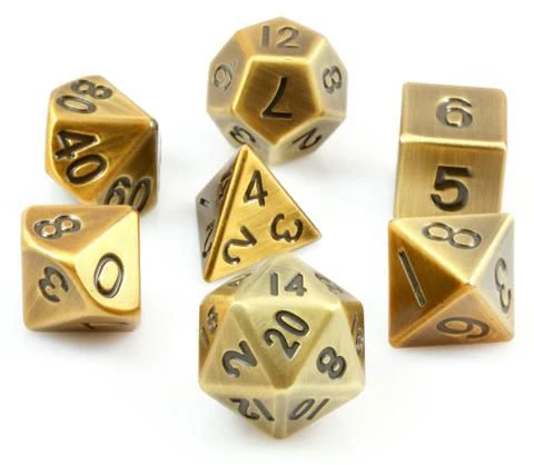 Antique Gold - MDG Metal Dice Set
