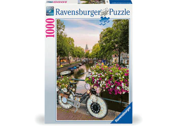 Bicycle and Flowers in Amsterdam 1000p - RAVENSBURGER