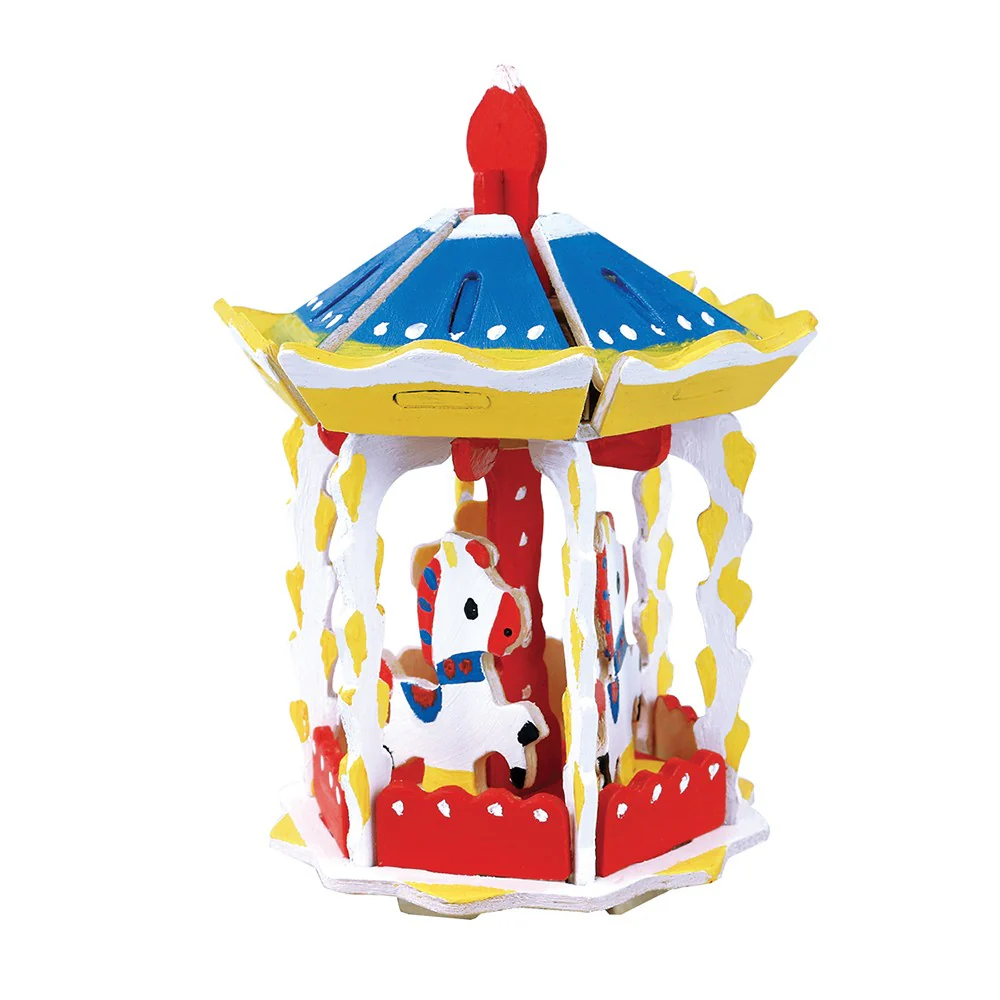 PAINTING 3D WOODEN CAROUSEL - ROBOTIME