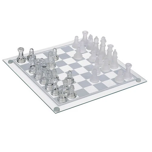 Chess Set Glass 35 x 35 cm