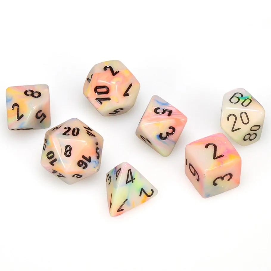 CHX27442 Festive Polyhedral Circus/black 7-Die Set Chessex