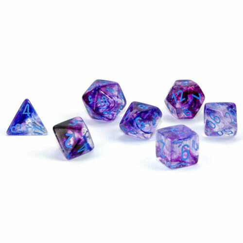 CHX27557 Luminary Nocturnal bu Polyhedral 7-Die Set Chessex