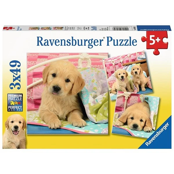 Cute Puppy Dogs Puzzle 3x49pc