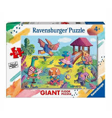 Dinosaurs at Playground Giant Floor Puzzle 24p - Ravensburger