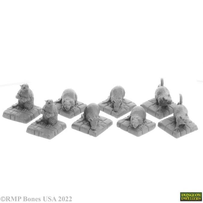 Dire Rats (8) (77016) - Reaper Dungeon Dwellers