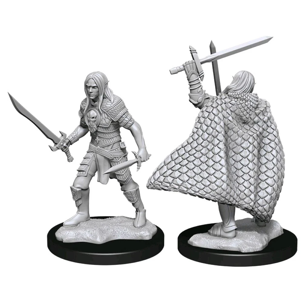 Elf Male Fighter - Pathfinder Deep Cuts Unpainted Miniatures