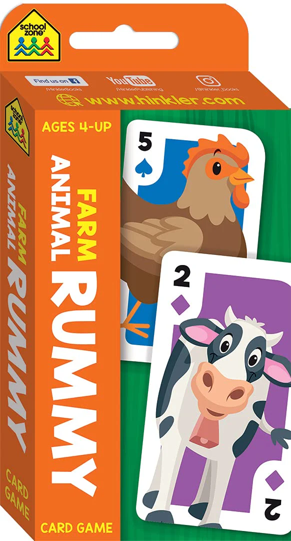 FARM ANIMAL RUMMY - School Zone Flashcards