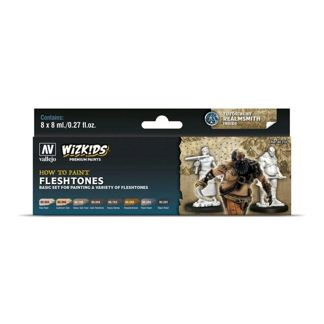 Fleshtones - Wizkids Premium Paint Set by Vallejo