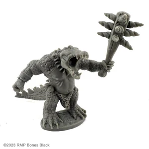 Gatorman with Large Club - Reaper Bones Black