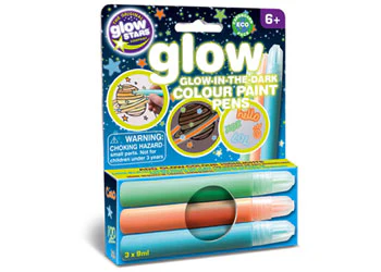 Colour Glow in the Dark Paint Pens - Brainstorm