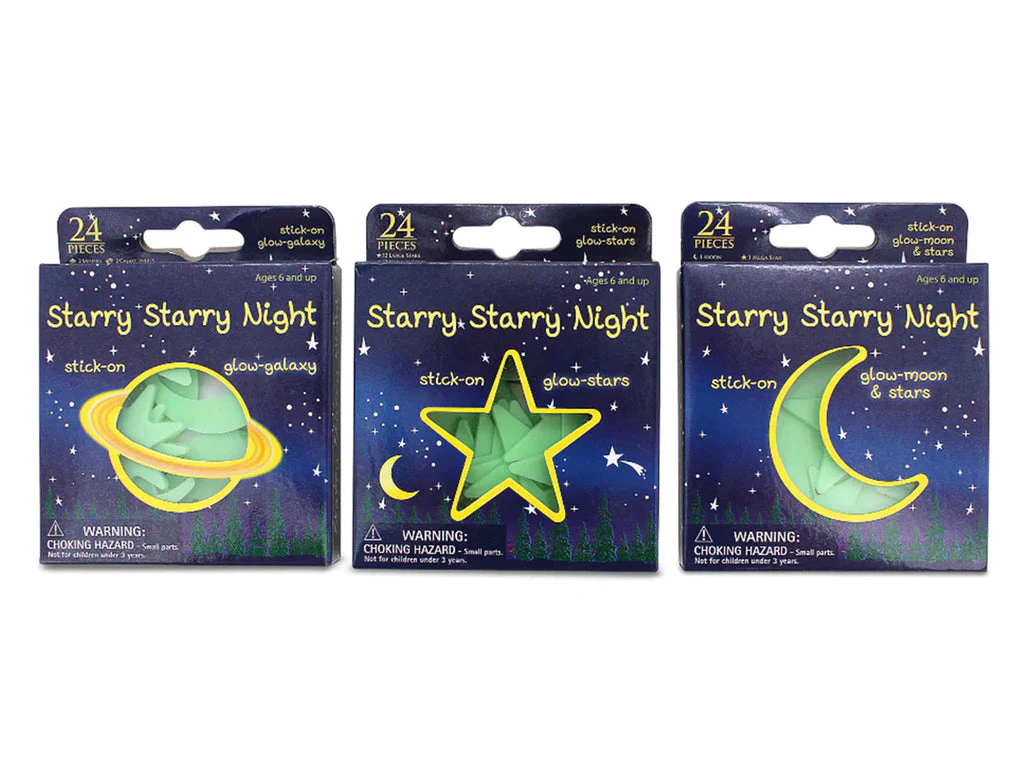 Glow in the Dark Galaxy Moon Stars