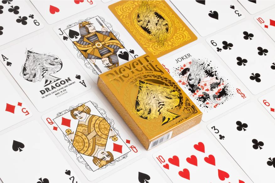 Gold Dragon - Bicycle Playing Cards - Image 2