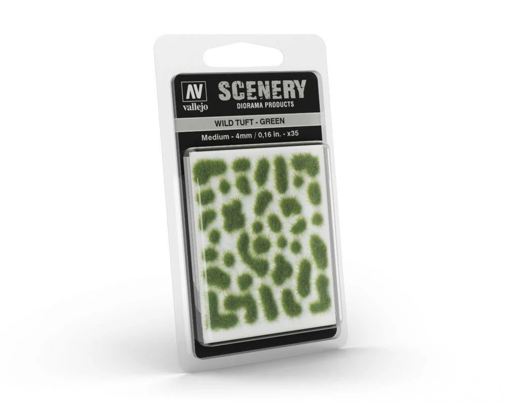 Green- 4mm Wild Tuft - Vallejo Diorama Accessory