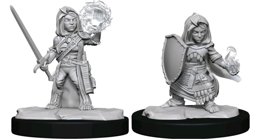 Halfling Female Cleric - Pathfinder Deep Cuts Unpainted Miniatures