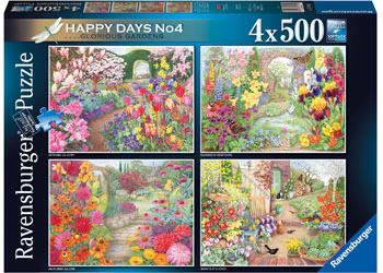 Happy Days No4 Glorious Gardens 4x500pc - RAVENSBURGER