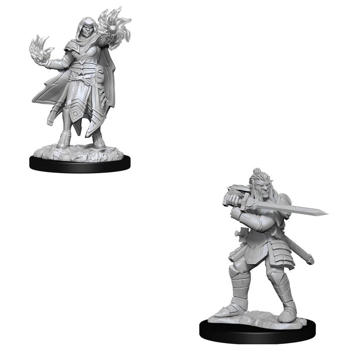 Hobgoblin Male Fighter & Hobgoblin Female Wizard - D&D Nolzurs Marvelous Unpainted Miniatures
