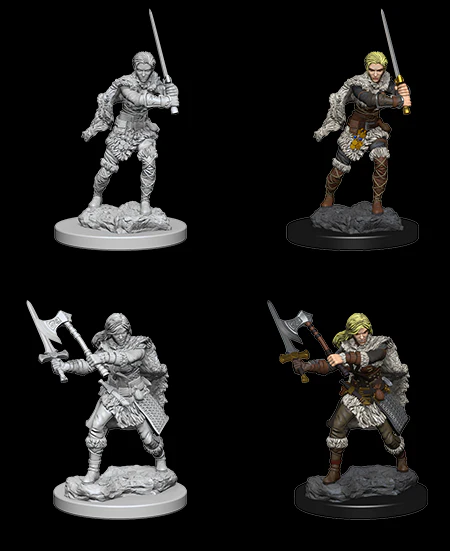 Human Female Barbarian - D&D Nolzurs Marvelous Unpainted Miniatures
