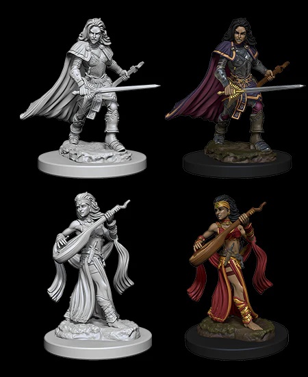 Human Female Bard - Pathfinder Deep Cuts Unpainted Miniatures