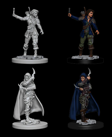 Human Female Rogue - Pathfinder Deep Cuts Unpainted Miniatures