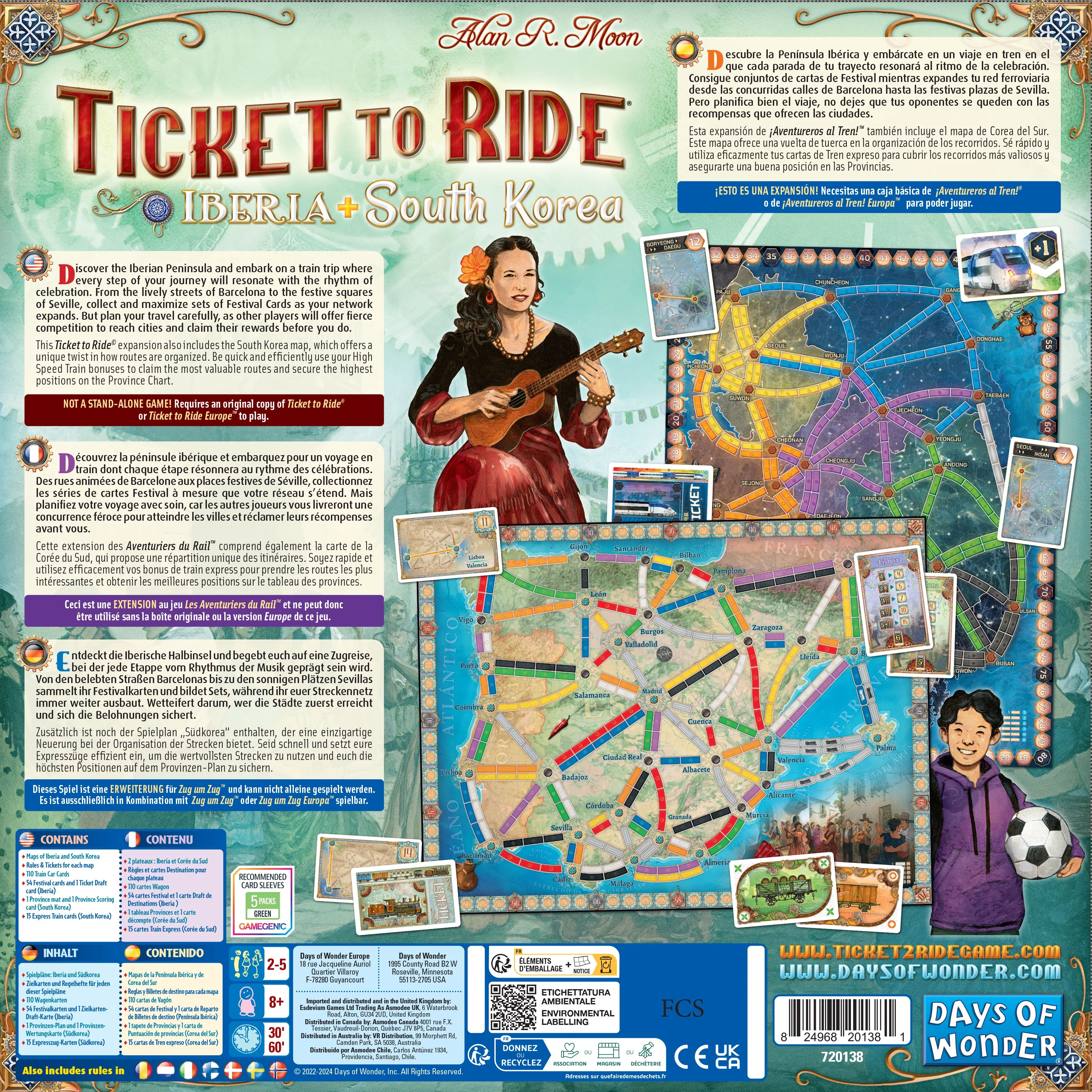 Iberia & South Korea - Ticket to Ride Map Collection 8 - Image 2