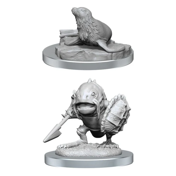 Locathah & Seal - D&D Nolzurs Marvelous Unpainted Miniatures