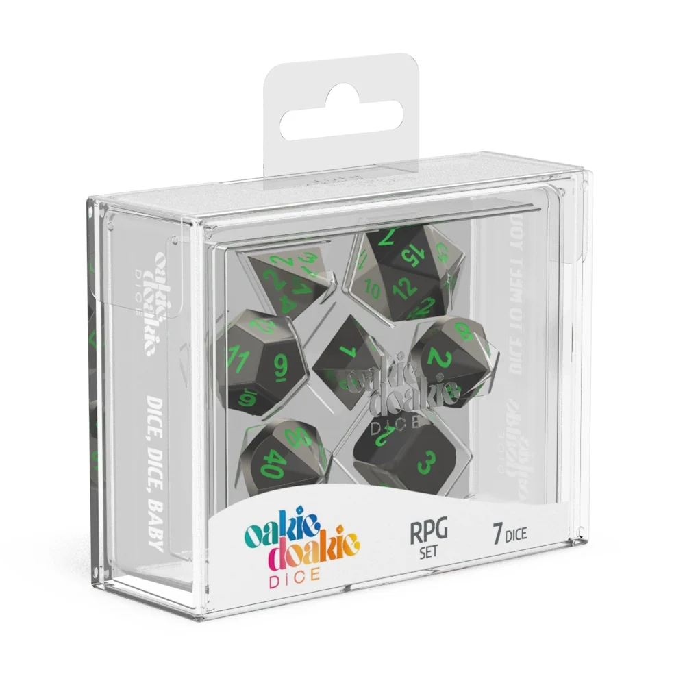 Matrix (7) - Metal Dice - Oakie Doakie Dice RPG Set