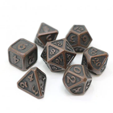 Mythica Dark Copper - Die Hard Dice Metal Set Polyhedral