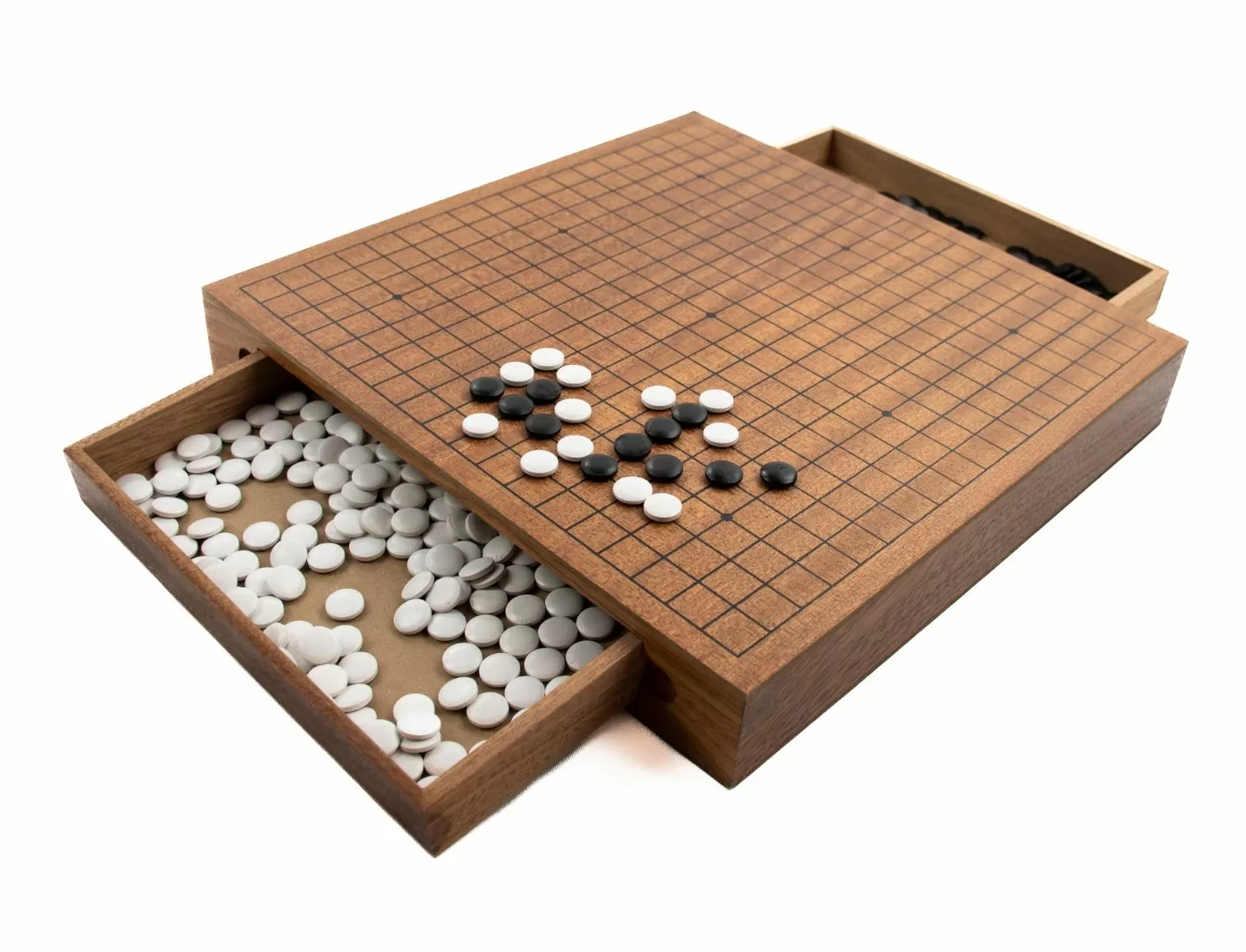 Wooden Weiqi / Go Set - 30 cm Board with Drawers LPG - Image 2