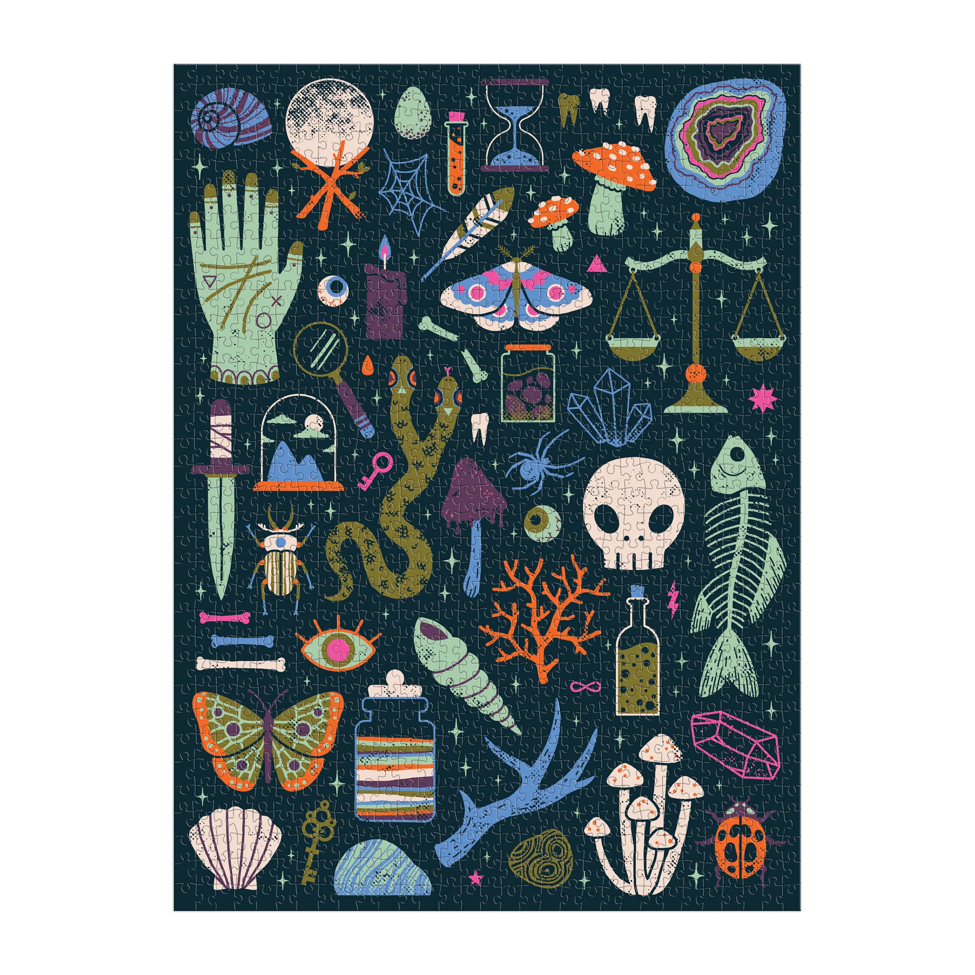 Occult and Curious Glow in the Dark Puzzle 1000pc - Galison - Image 2