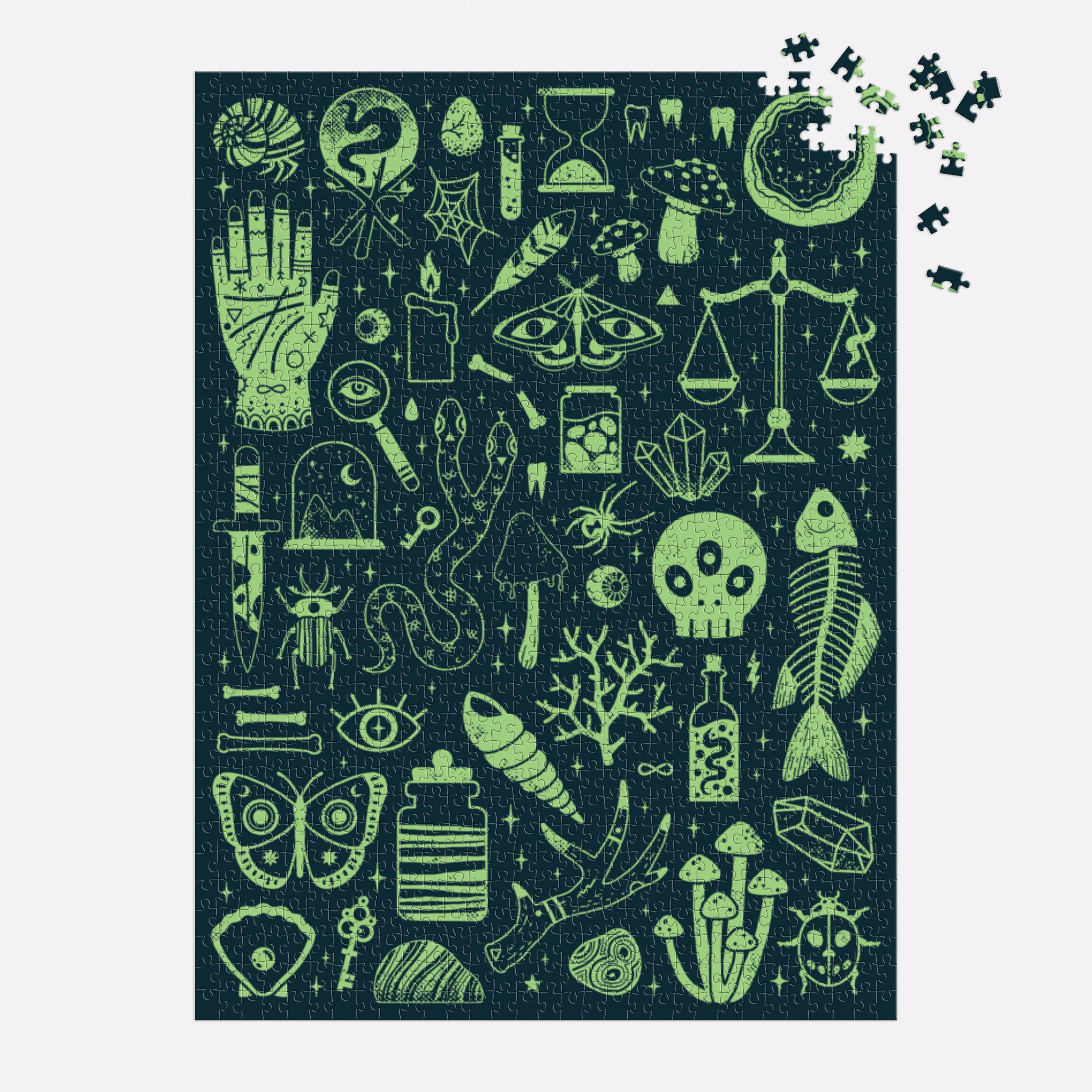 Occult and Curious Glow in the Dark Puzzle 1000pc - Galison - Image 3