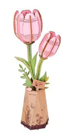 Pink Tulip Wood Bloom