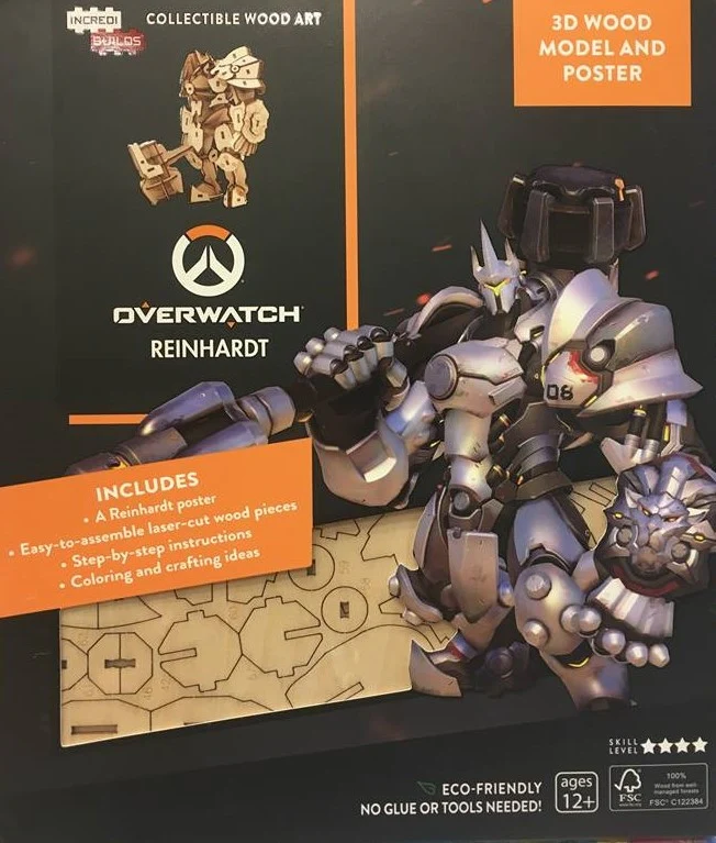 Overwatch Reinhardt - Incredibuilds 3D Wood Model and Booklet