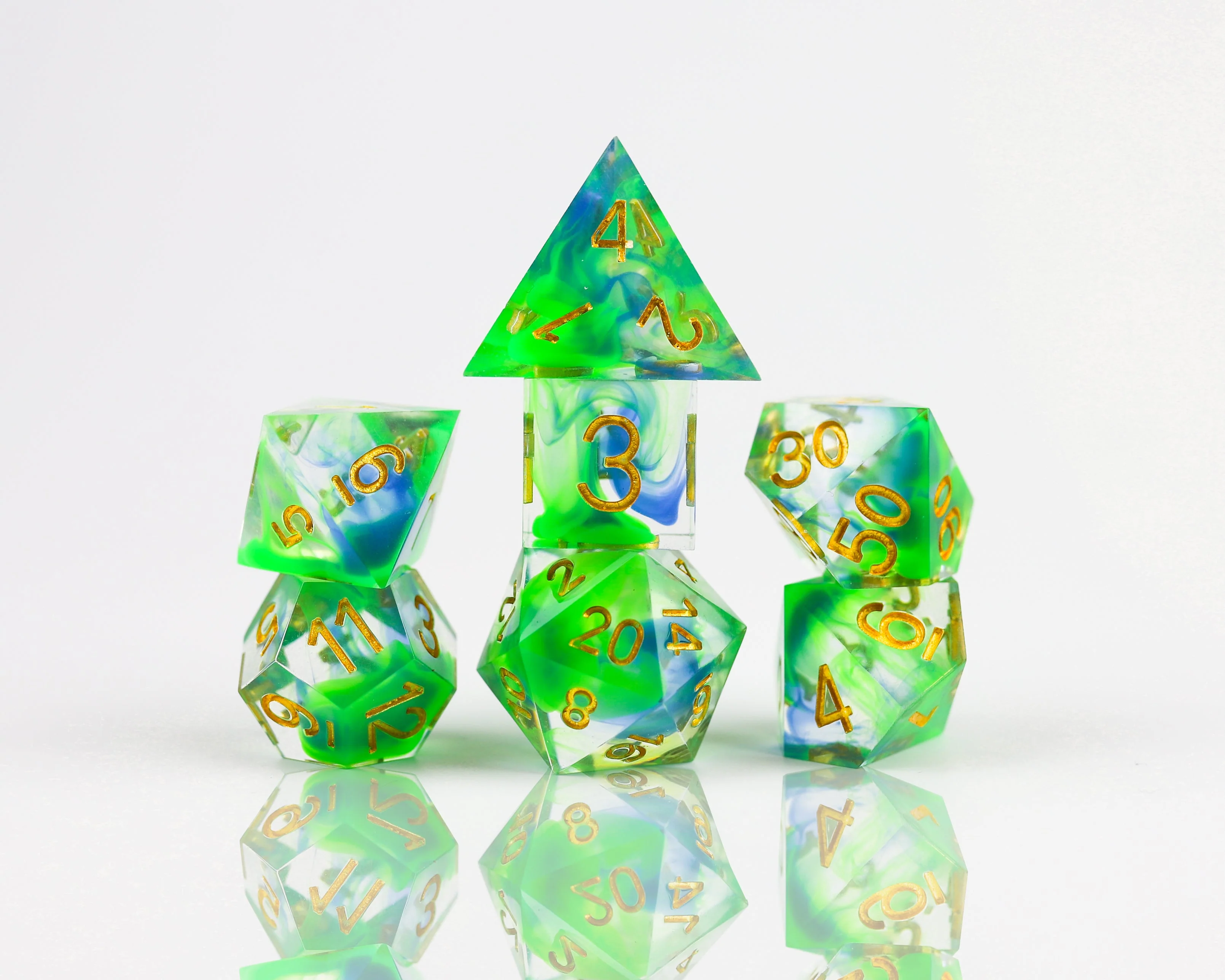 Sharp Cyprus - 7 Dice Set  - Sirius Dice