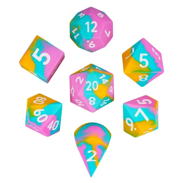 Sili Dice pink cyan yellow - Games World Dice