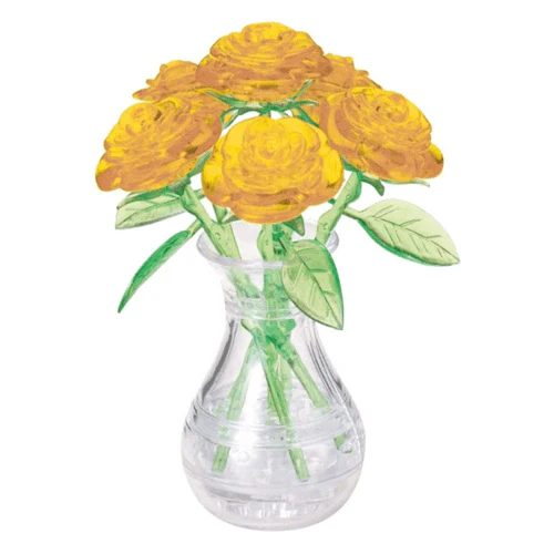 Six Roses (Yellow) - 3D Crystal Puzzle