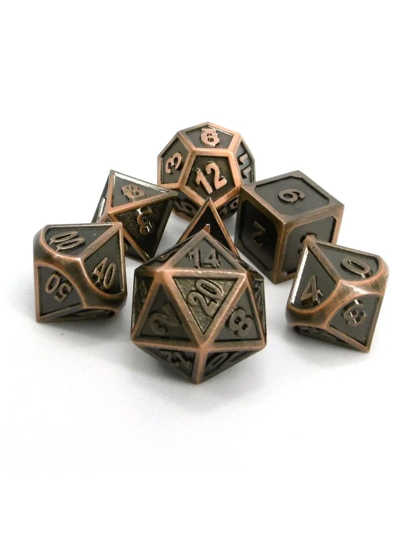 Steampunk (7) - Metal Dice - Oakie Doakie Dice RPG Set