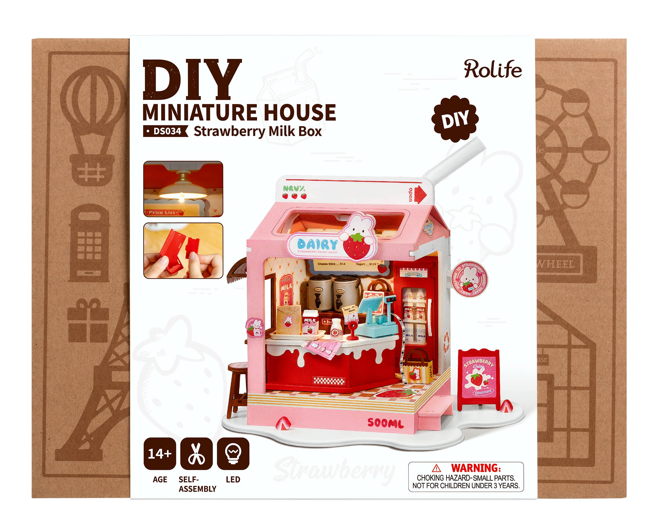 Strawberry Milk Box - DIY Mini House - Image 2