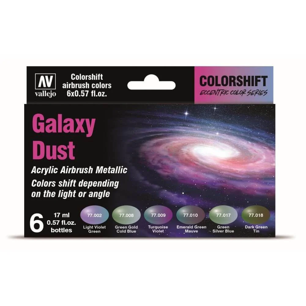 The Shifters Galaxy Dust 6 Colour Set Acrylic Airbrush Paint - Vallejo Eccentric