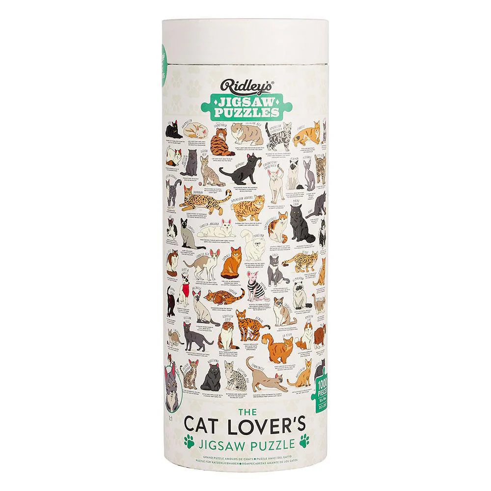 The Ultimate Cat Lover's Jigsaw Puzzle In Tube 1000pc