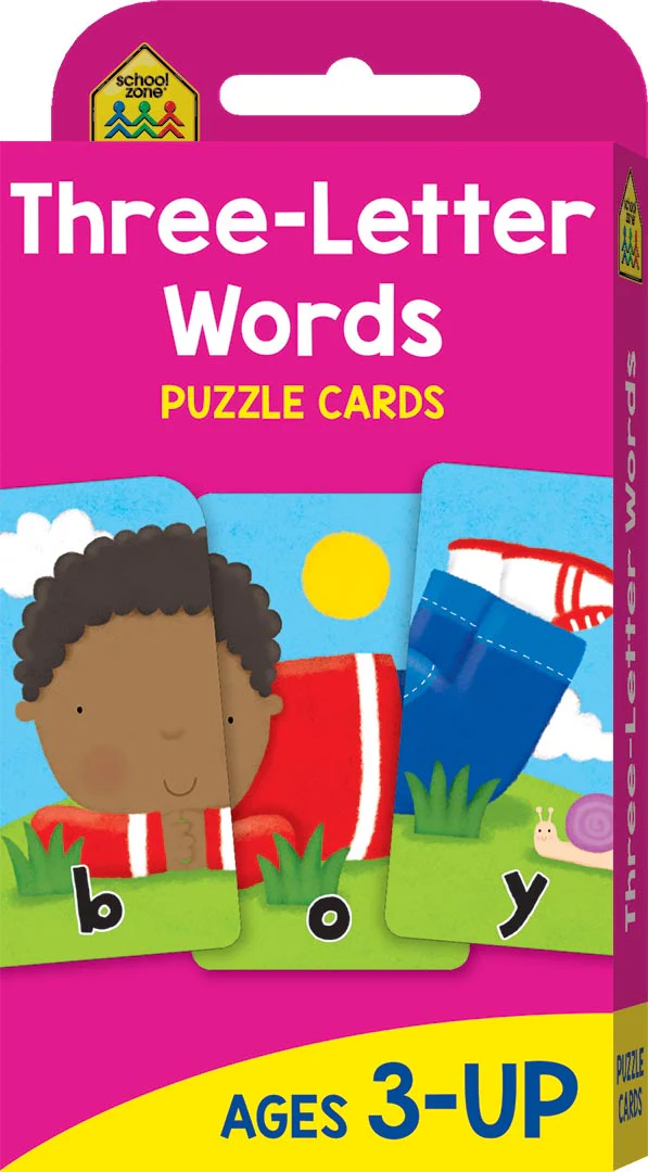 THREE LETTER WORDS - School Zone Flashcards