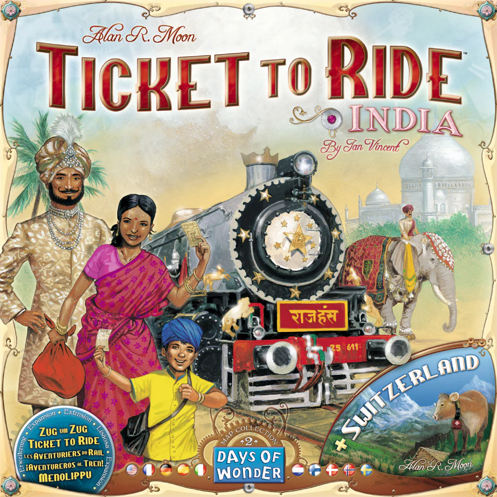 Ticket to Ride- Map pack 2- India/Switzerland