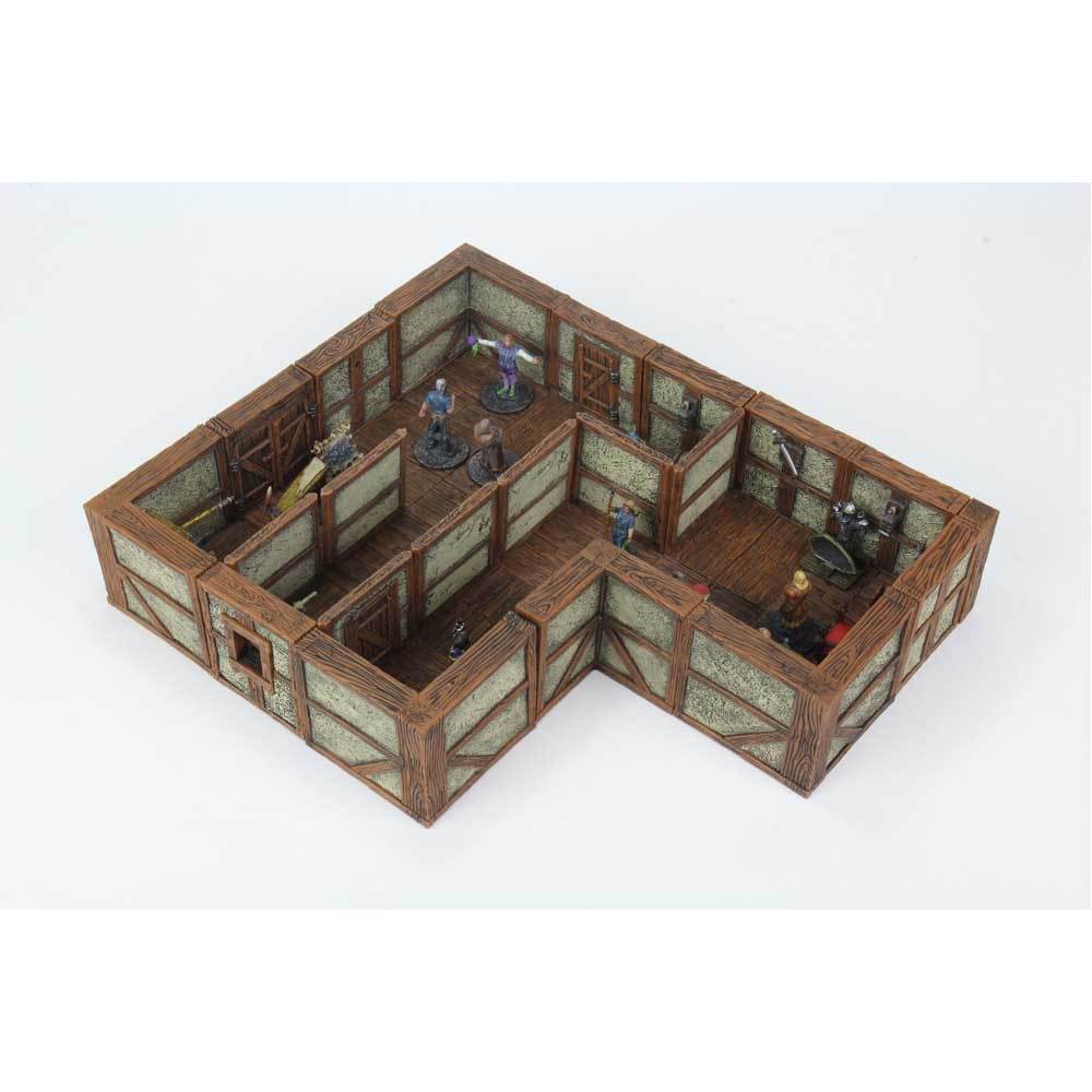 Town and Village II Green - Full Height Plaster Walls Expansion - Warlock Tiles