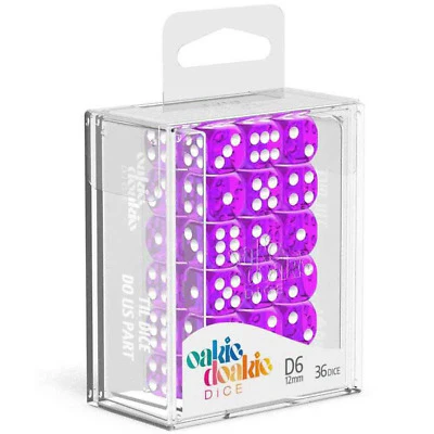 Translucent - Purple (36) - D6 12 mm Oakie Doakie Dice