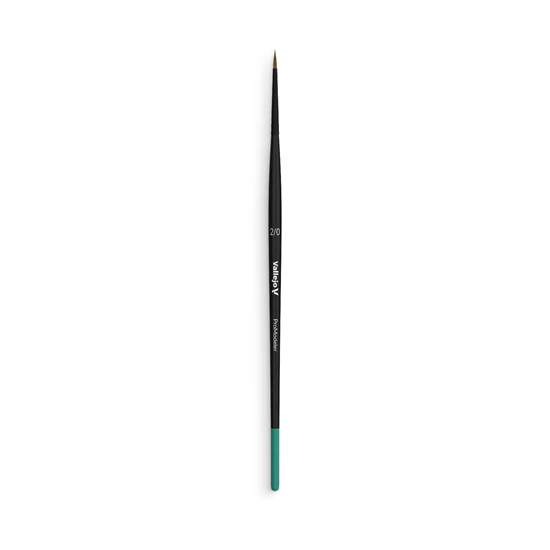 Vallejo Hobby Brush: Pro Modeler Natuarl Hair Round Brush No. 2/0