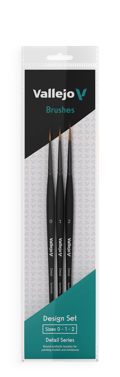 Vallejo Hobby Brushes Synthetic fibers (Sizes 0, 1 & 2)