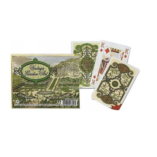 Vintage Garden Art - Piatnik Playing Cards Double Deck
